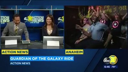 Reporter LOSES IT On Guardians Of The Galaxy Mission_ Breakout Ride At Disneyland