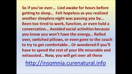 Natural Therapy for Insomnia