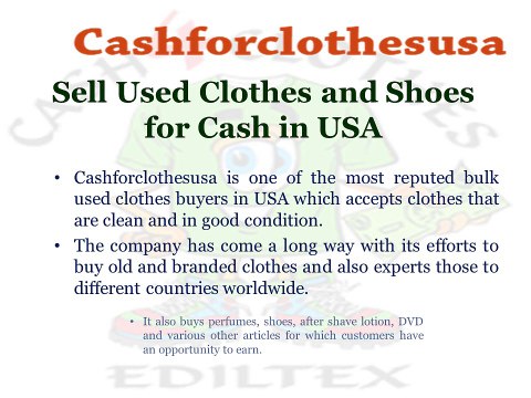 Sell Your Used Shoes and Clothes for Cash