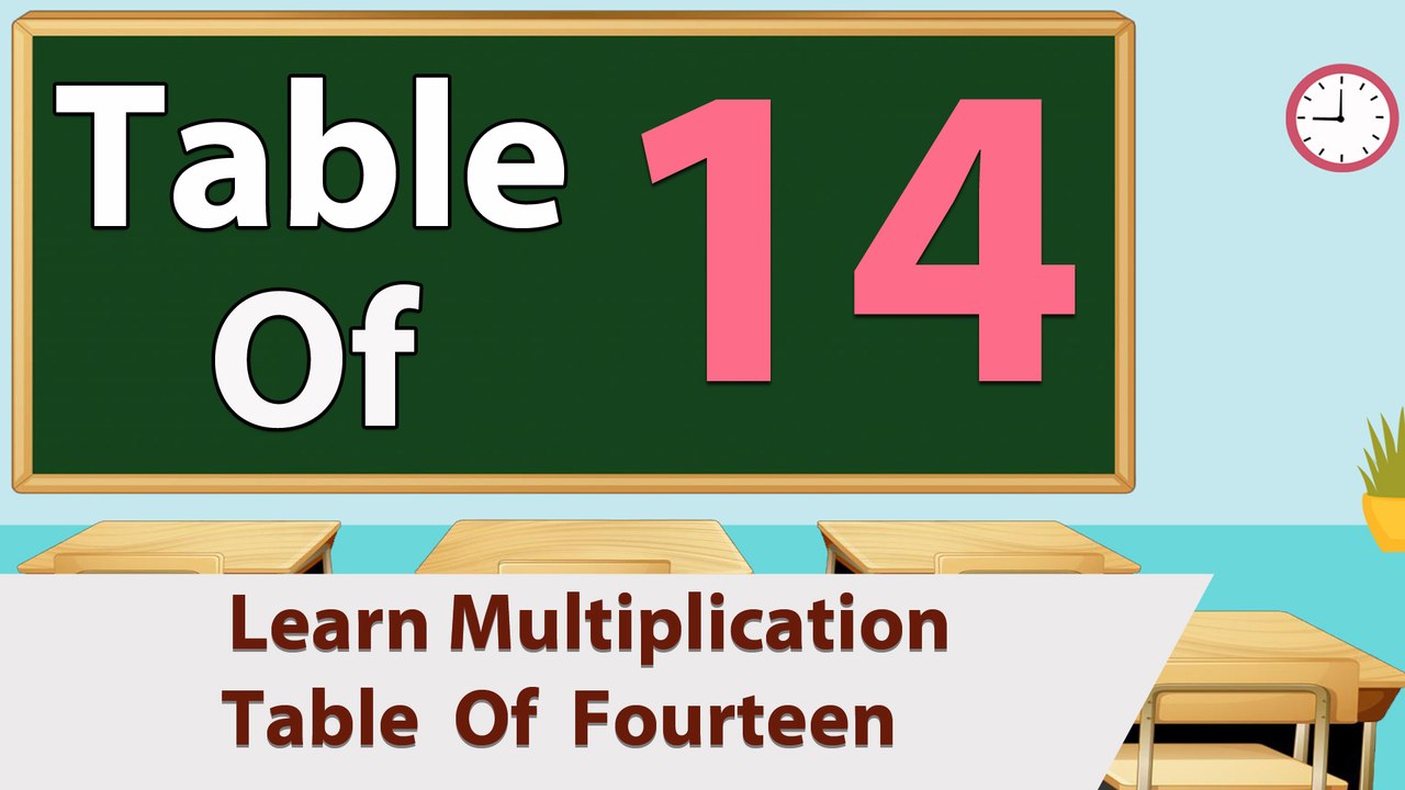 Learn 14x Table Multiplication | 14 Times Table | Learn Fourteen Multiplication Tables For Kids