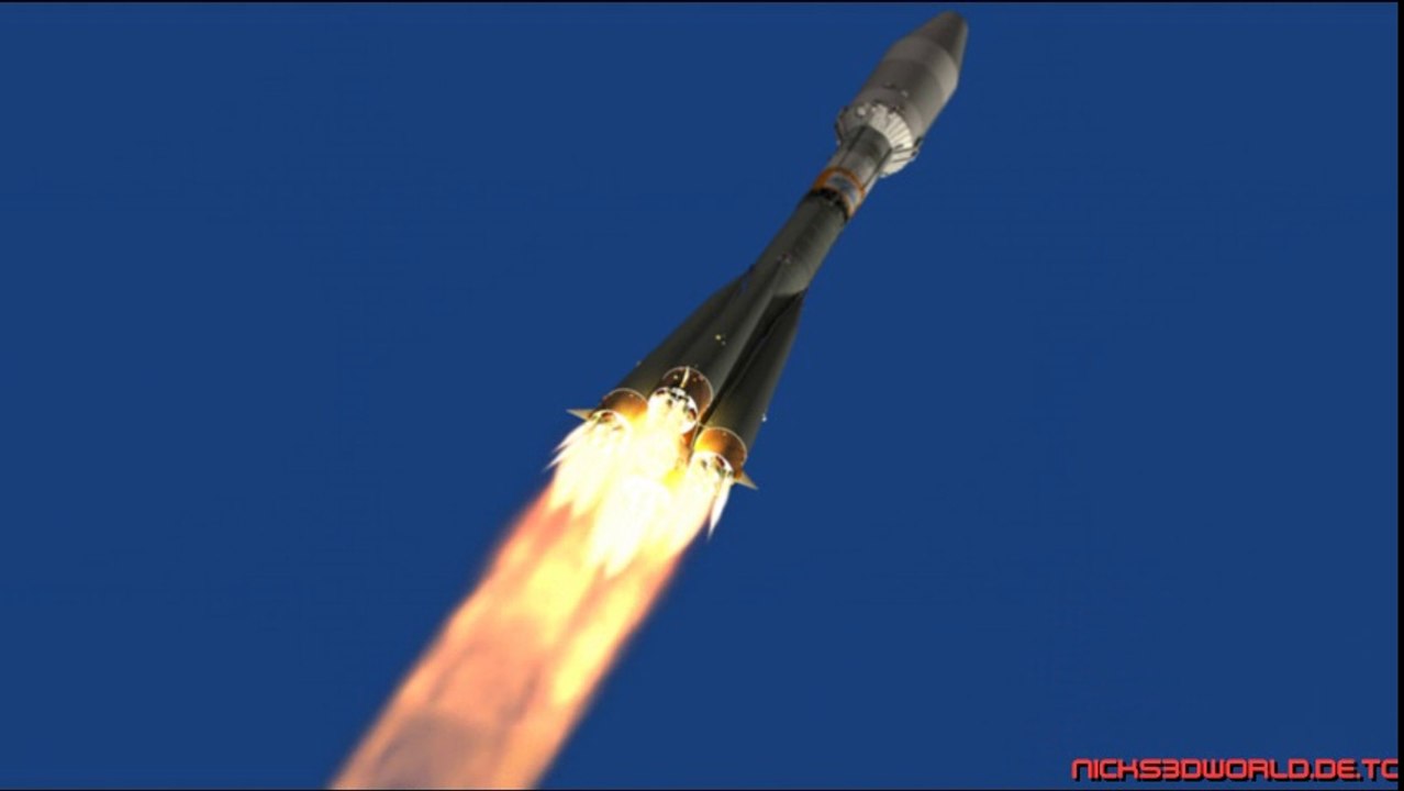 Rocket fly Soyuz