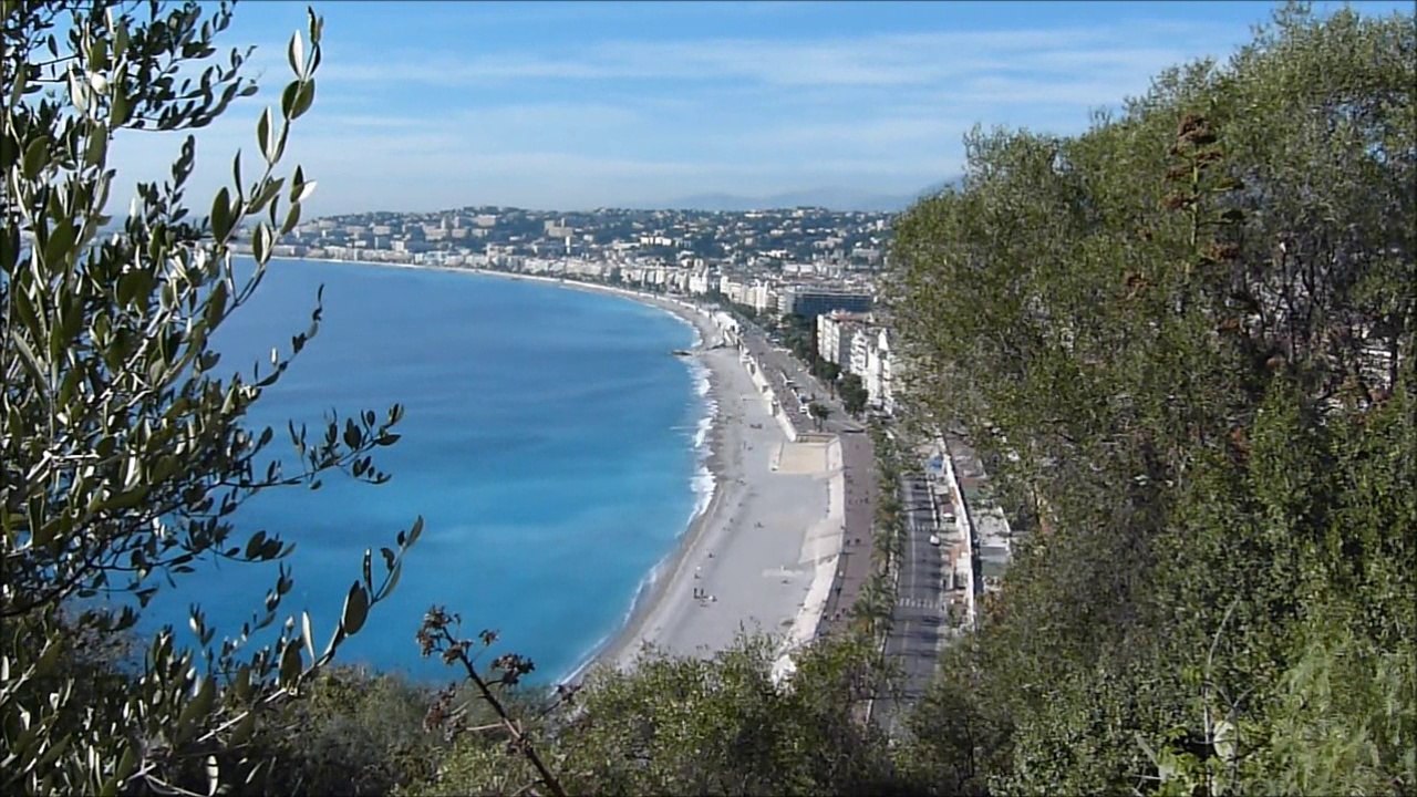 NICE COTE D'AZUR PROMENADE DES ANGLAIS ET BAIE DES ANGES - FRENCH RIVIERA