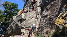 Une grimpeuse en difficulté, les pompiers interviennent