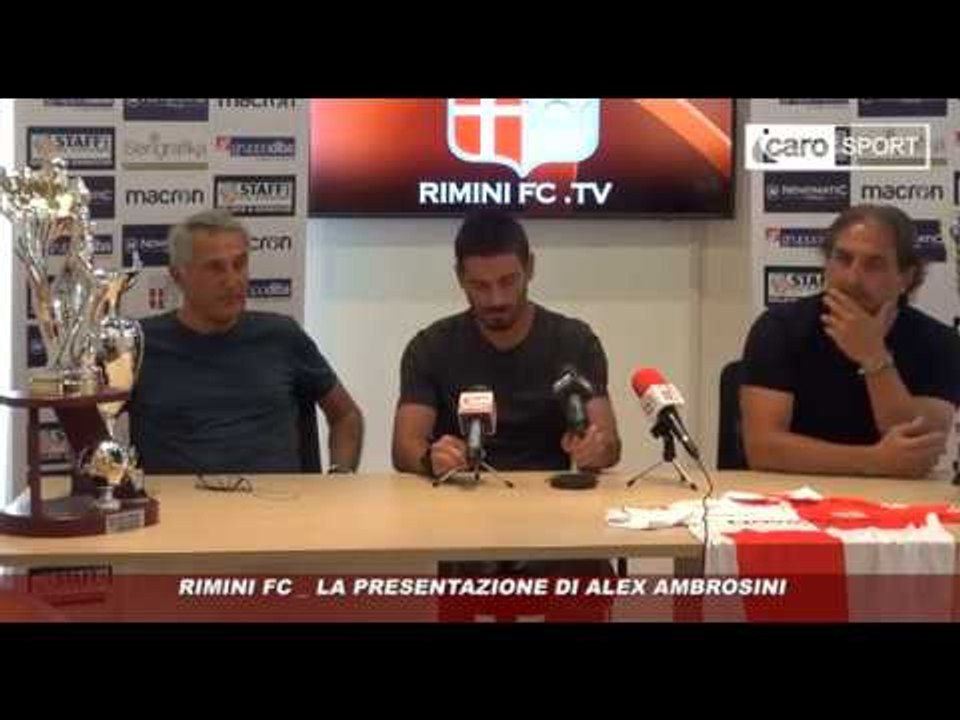 Icaro Sport. Rimini FC: la presentazione di Alex Ambrosini