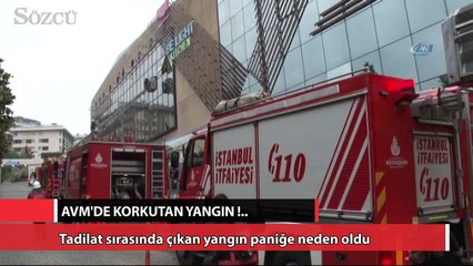 AVM'de korkutan yangın!..