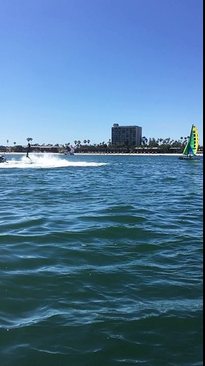 Jetboarder VS Catamaran