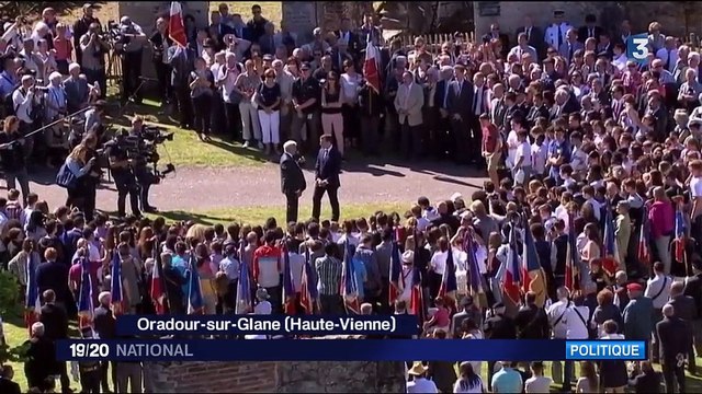 Commémoration d'Oradour-sur-Glane : Emmanuel Macron face aux enfants