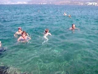 Demi Swimming In The Aegean Sea