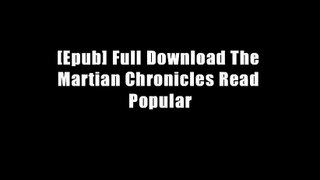 [Epub] Full Download The Martian Chronicles Read Popular