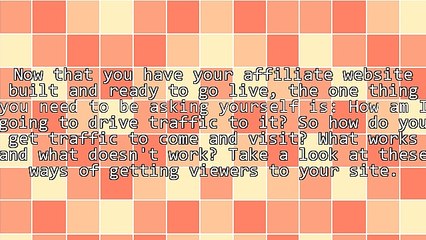 How To Get Traffic To Your Affiliate Marketing Website