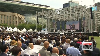 President Moon says it's time for "wider, deeper, stronger democracy" in South Korea