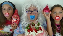 Giant Strawberry Challenge Cake Candy Soda Granny Victoria Annabelle Toy Freaks - Bad Baby