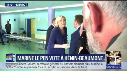 Législatives: Marine Le Pen a voté à Hénin-Beaumont