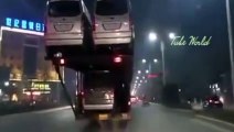 Extreme cars carrier fail - Truck drivin
