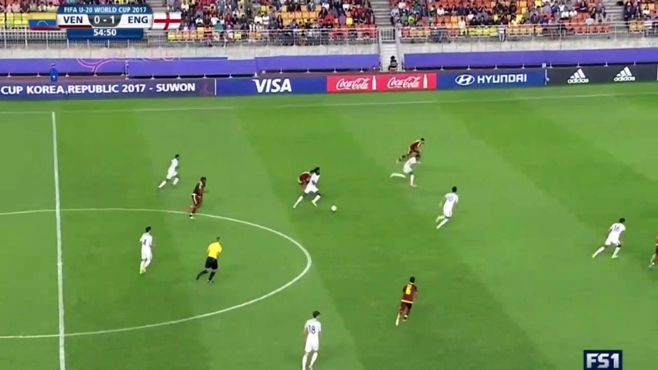 Joshua Onomah Amazing Shot Hits the Crossbar - Venezuela U20 vs England U20 - 11.06.2017
