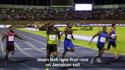 Tải video: Usain Bolt wins final race on Jamaican soil