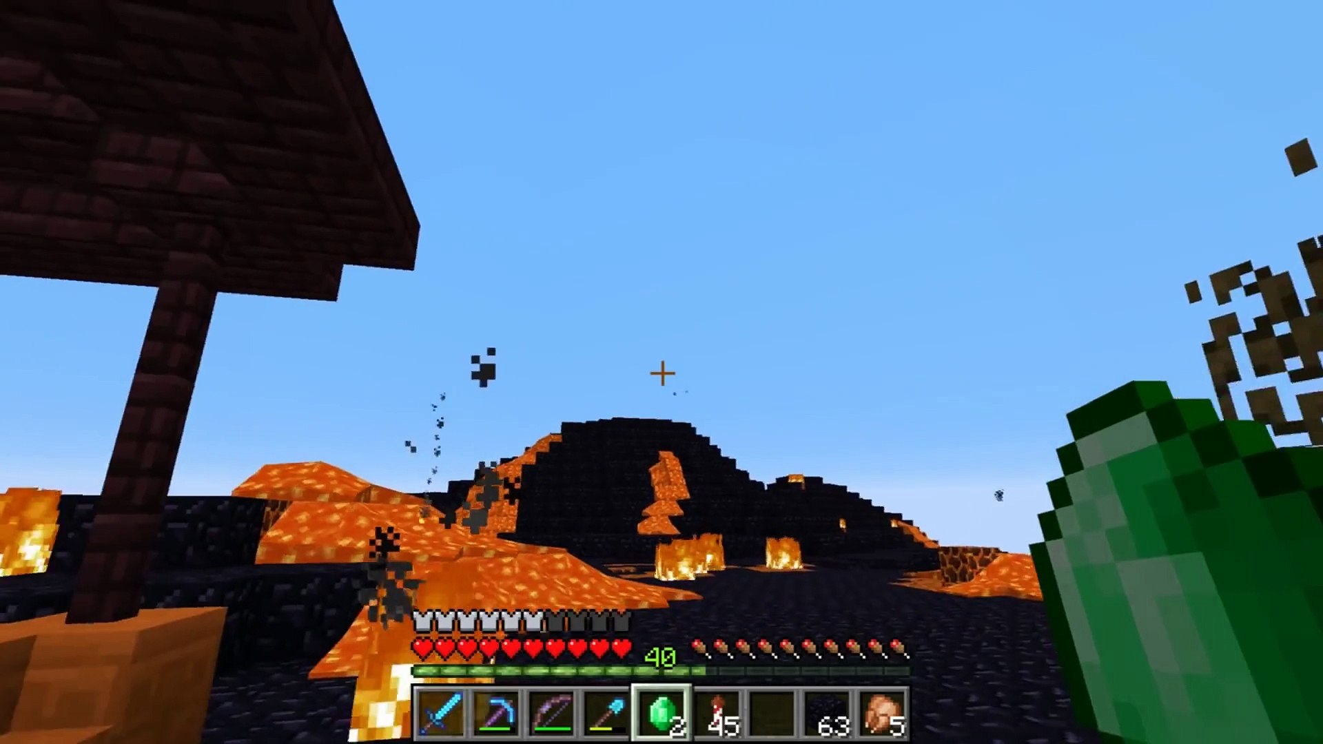 Minecraft: Volcanic Explosion in Minecraft (Made entirely in Survival)