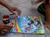 Ryans and his parents Play with toys cars, motorcycle & helic