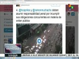 Venezuela: opositores incendian sede de magistratura del TSJ en Chacao