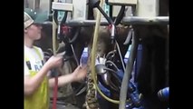 La tecnología inteligente Smart Farming automática de ordeño de la vaca producción de la máquina de