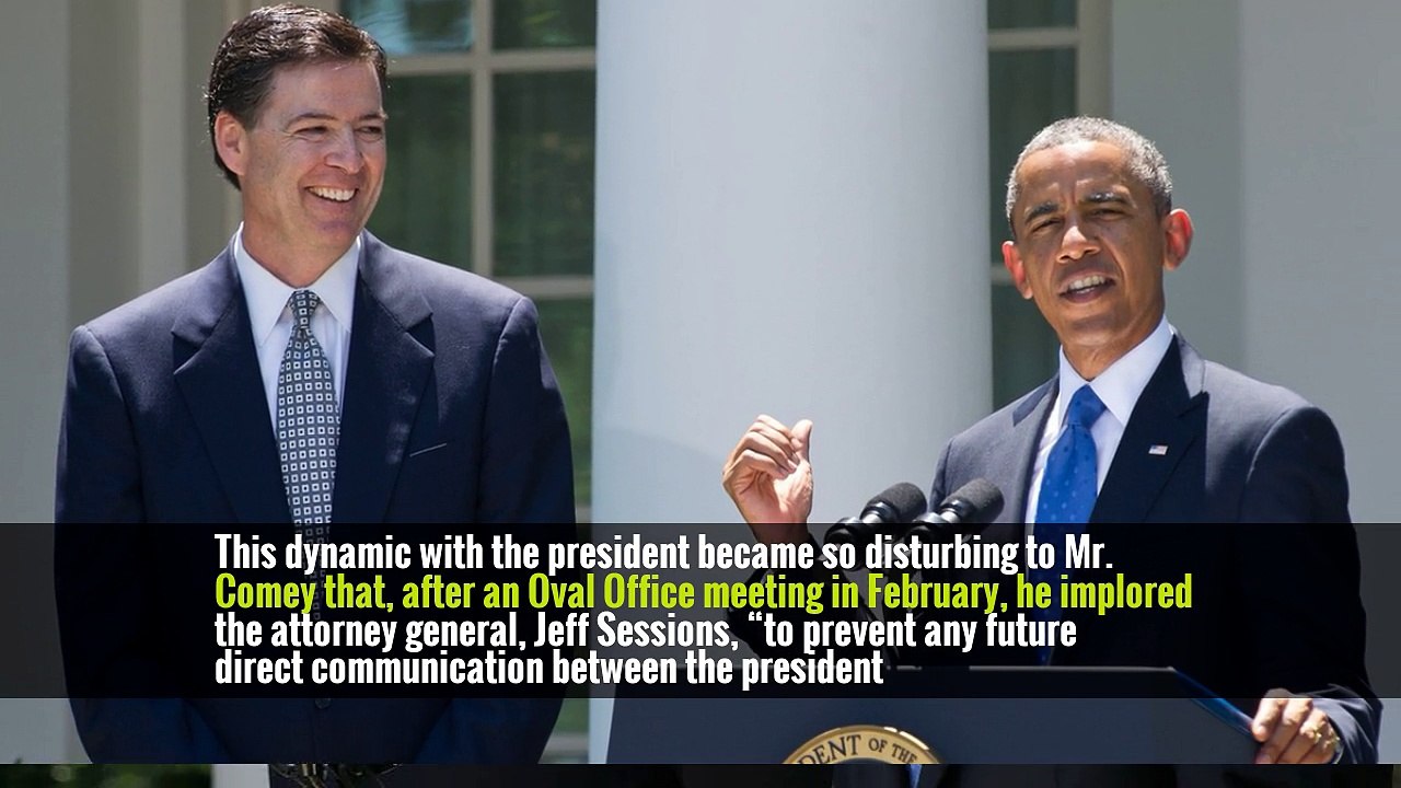 On Jan. 27, Mr. Comey received a last-minute dinner invitation from the president, and then learned it would be “just the two of us.” On Thursday, Mr. Comey revealed