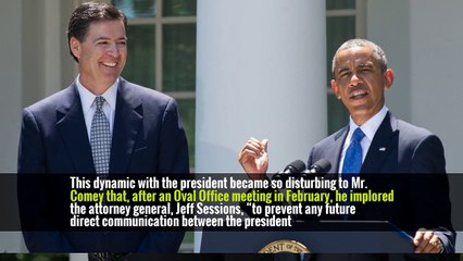 On Jan. 27, Mr. Comey received a last-minute dinner invitation from the president, and then learned it would be “just the two of us.” On Thursday, Mr. Comey revealed