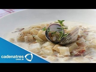 Receta para preparar new england clam chowder. Receta de chowder / Clam chowder