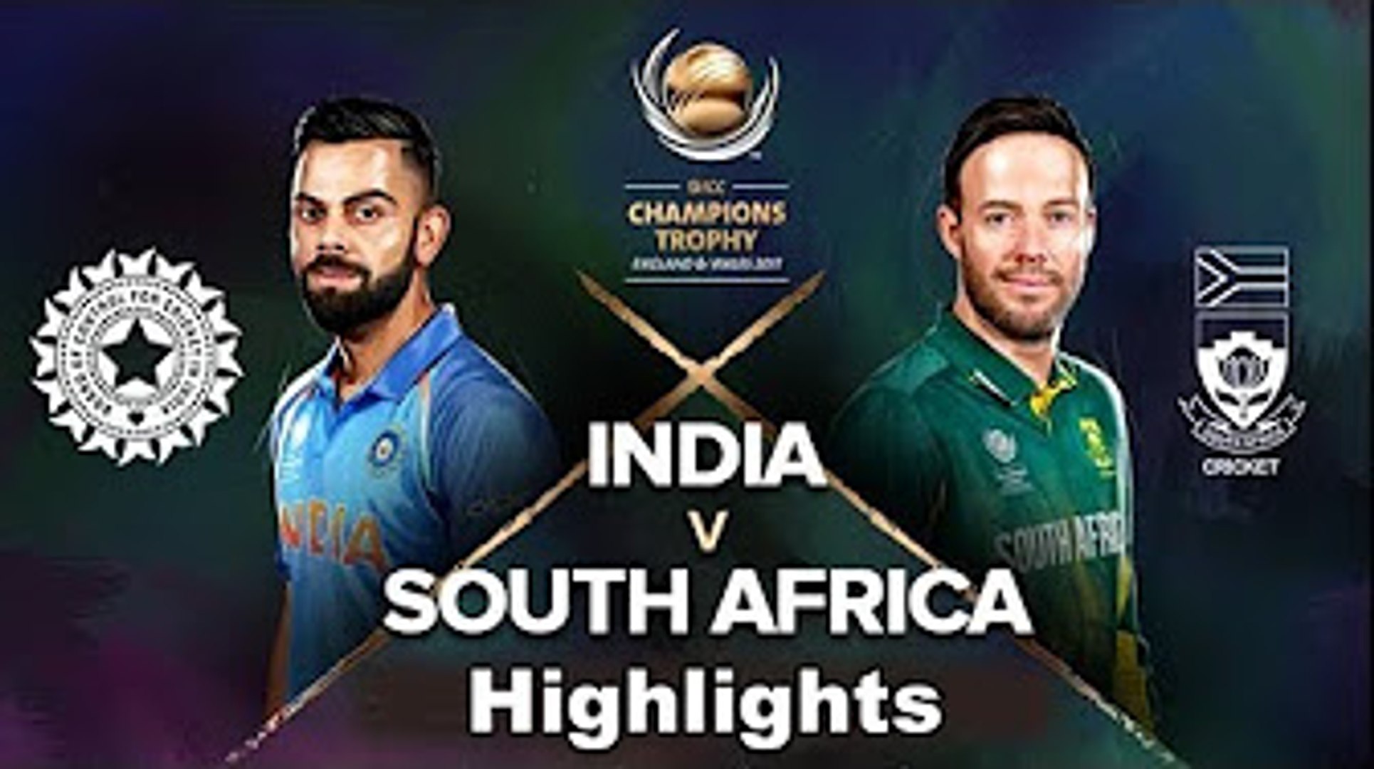 HIGHLIGHTS- India vs South Africa ICC Champions Trophy 2017 – The Oval, 11  June 2017 - video Dailymotion