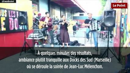 Скачать видео: Législatives : ambiance calme à la soirée de Jean-Luc Mélenchon à Marseille