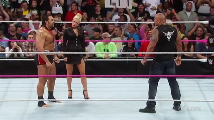 The Rock confronts Rusev Raw, Oct. 6, 2014