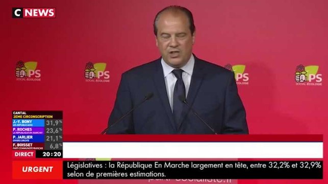 Législatives 2017 : Jean-Christophe Cambadélis constate un recul sans précédent de la gauche
