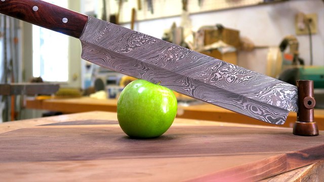 This cutting board has a built-in knife so you can chop like a pro