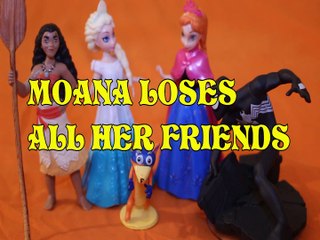 Toy MOANA LOSES ALL HER FRIENDS +SPIDERMAN ELSA ANNA FROZEN DISNEY SWIPER DORA THE EXPLORER