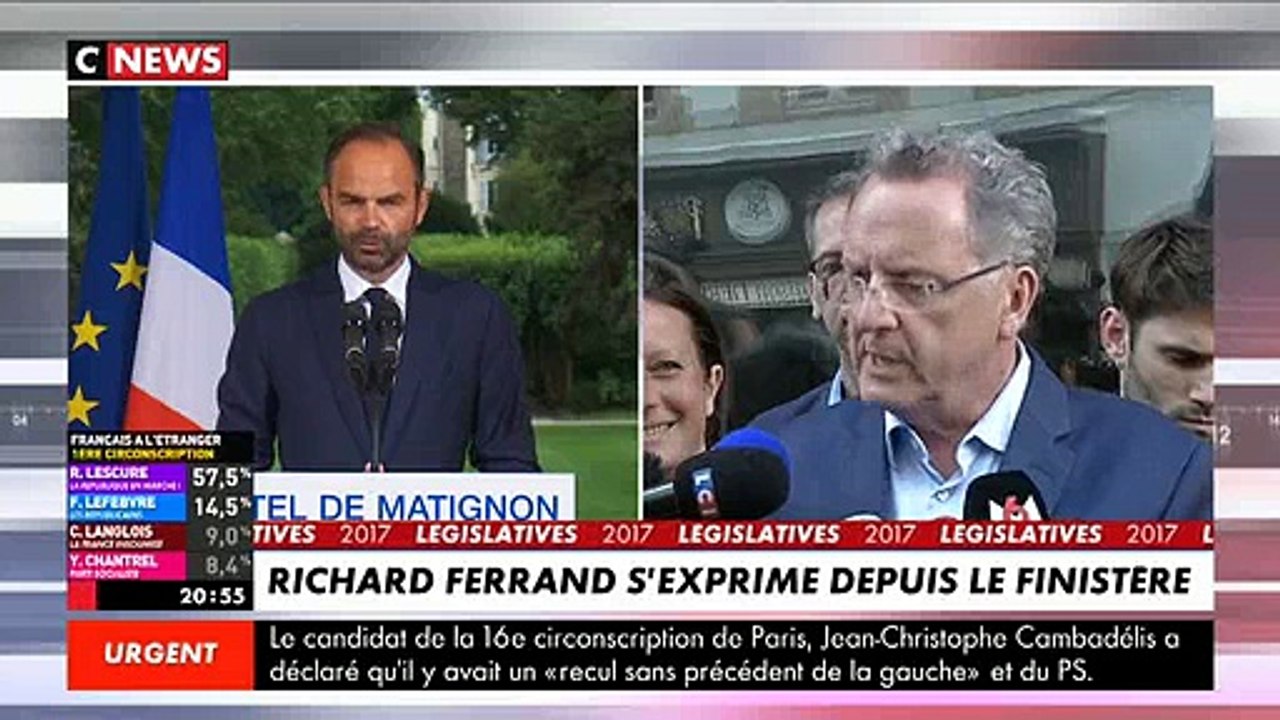 Législatives - Le Premier Ministre Edouard Philippe annonce que "la France est de retour"