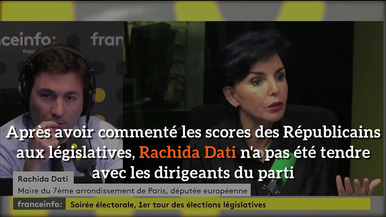 Résultats législatives: la charge de Dati contre les dirigeants des Républicains