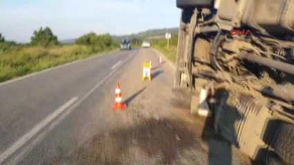 Bursa Lpg Yüklü Tır Devrildi, 1 Yaralı