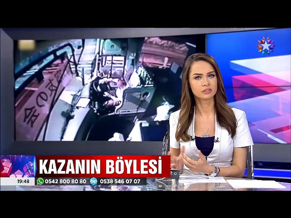 Kazanın böylesi Uçan otomobil seyir halindeki otobüse daldı