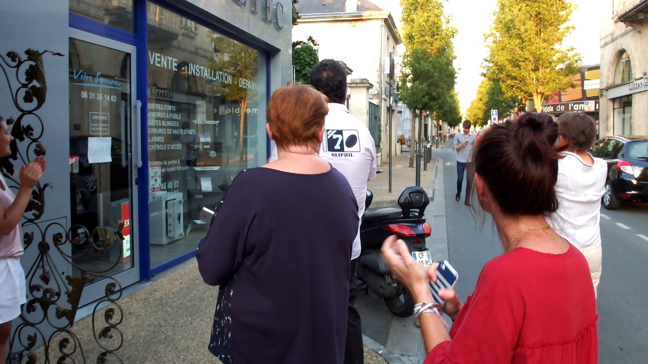 Législatives en Dordogne, 11 juin 2017: le candidat Philippe Chassaing à l'annonce des résultats du 1er tour