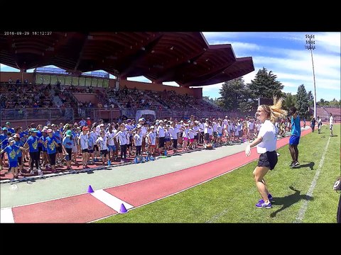 Finale Départementale du Val de Marne Athlétisme 11 juin 2017 à Créteil échauffement collectif