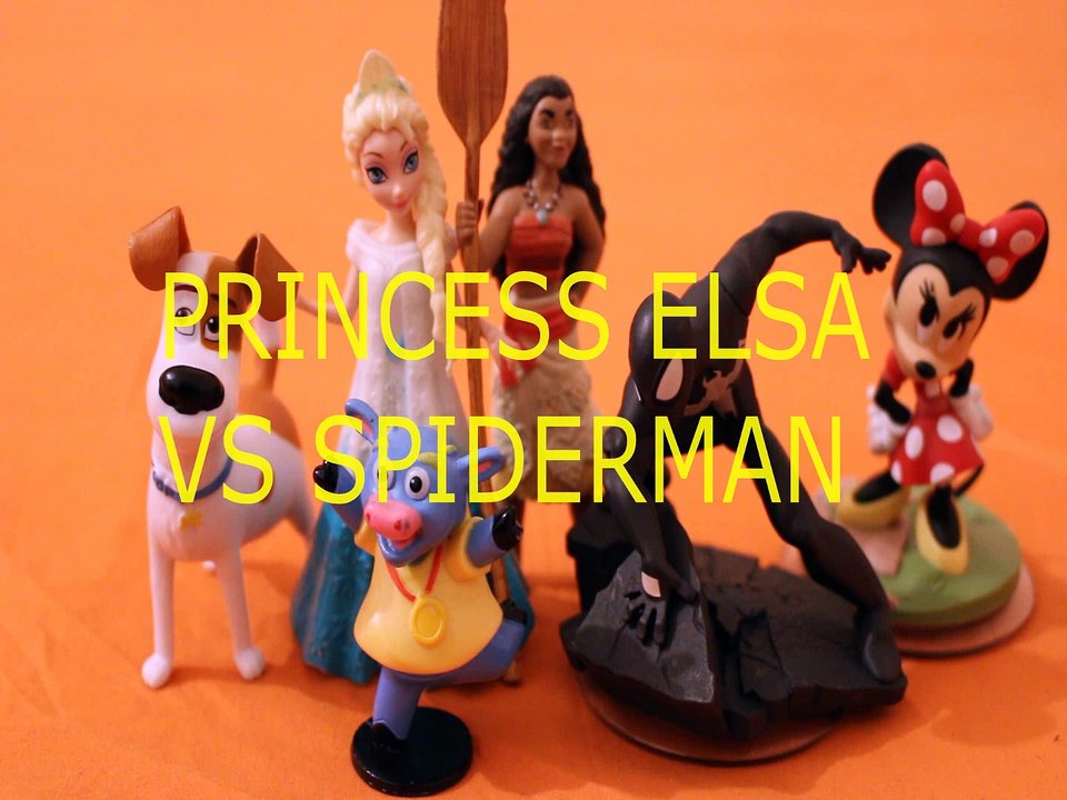 Toy PRINCESS ELSA VS SPIDERMAN + MAX TSLOP BENNY MOANA MINNIE MOUSE DISNEY FROZEN HOMECOMING