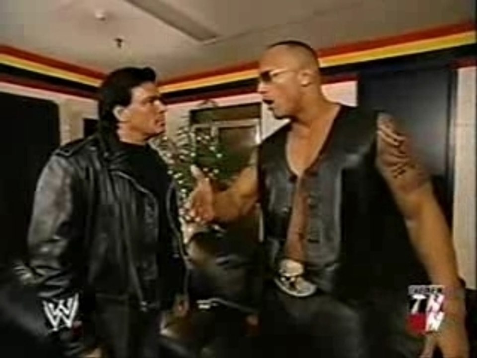 The Rock Sings &  Talks To Bischoff About Austin