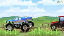 Pequeño constructor: Tractor en la construcción infantiles - Caricatura de carros