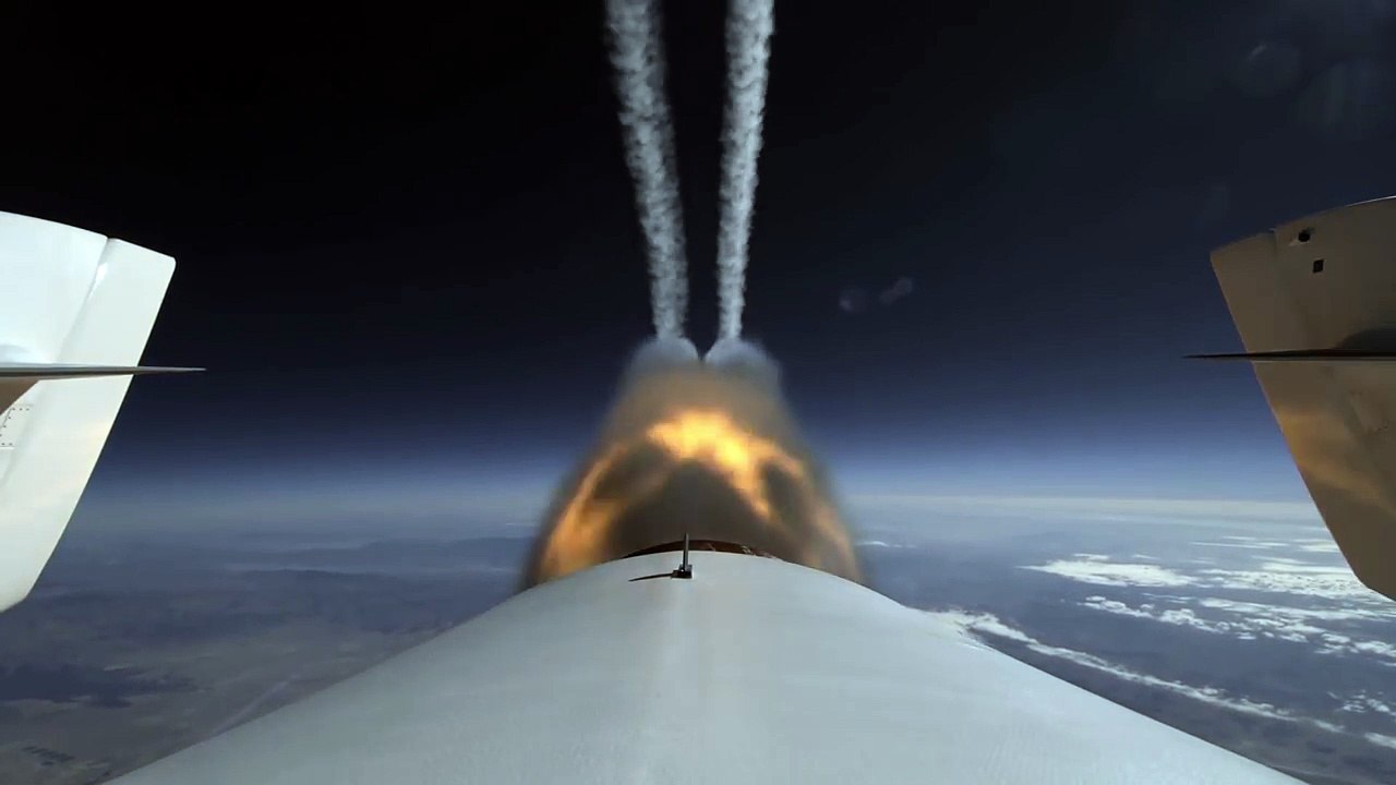 Virgin Galactics Second Rocket Powered Flight Tail Footage