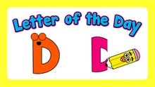 'D is for Dog' _ Level 1 Upper Case 'D' _ Kindergarten Alphabet, Children Learn to W