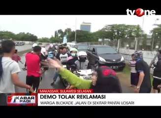 Tolak Reklamasi Pantai Losari, Warga Blokade Jalan