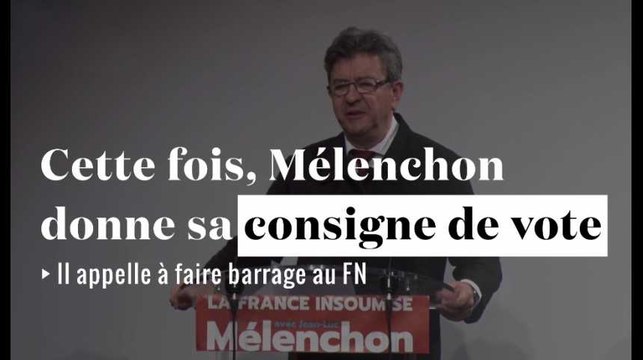 Mélenchon appelle à ne pas permettre l'élection de députés FN