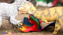 Videos de Dinosaurios para niñdfgros Yutyrannus v_s Rajasaurus  Schleich Dino