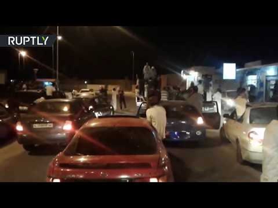 Libyans celebrate Gaddafi's son’s release from prison on Ghat's streets