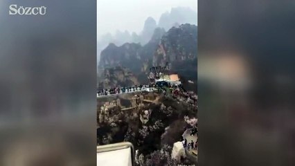 Cam tabandan manzaraya bakmak isteyenlerin başlarına bunlar geldi