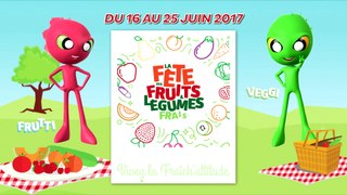 Du 16 au 25 juin 2017, c'est La Fête des fruits et légumes frais avec Frutti et Veggi !